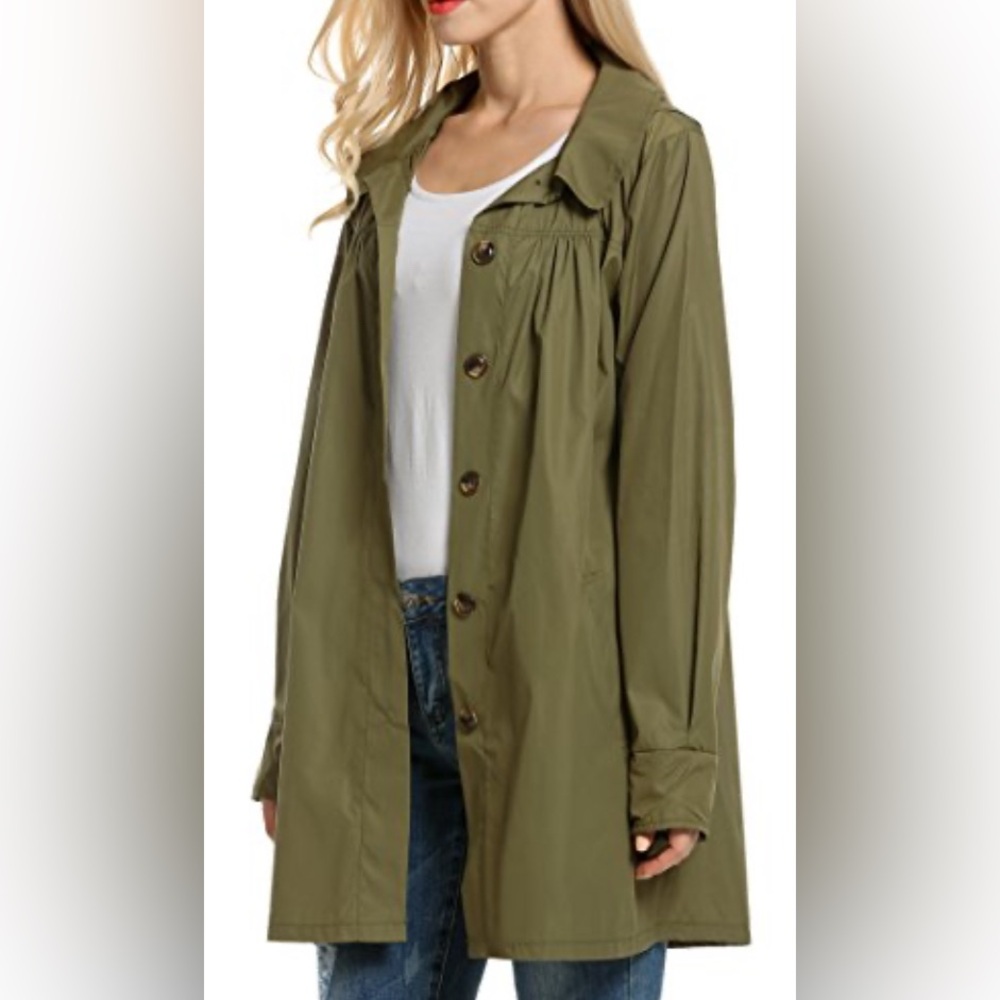 Rain Jacket Lightweight Hooded Windbreaker